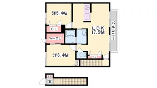 ヴィラーチェH&K A棟【2階】の間取り