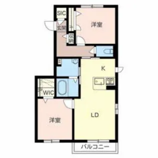 メゾンドソレイユ網干【2階】の間取り