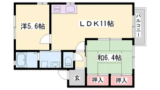 メゾンさくら【202号室】の間取り