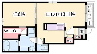 H・Tミニョン姫路【1階】の間取り