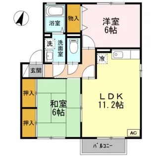 カーサフィオーレ A棟【1階】の間取り