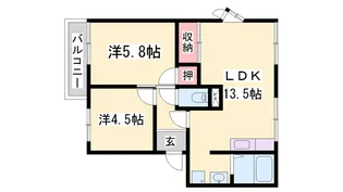 ネオハイツロッキー【1階】の間取り