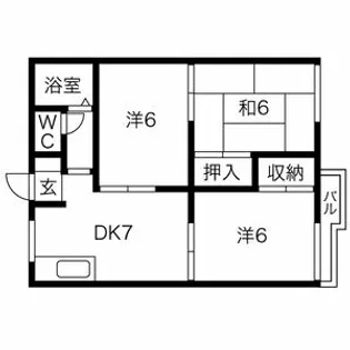 グリーンハイツはりまA棟【2階】の間取り