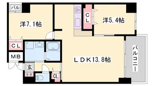 プロスペリテ・ベル【6階】の間取り