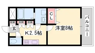 ヴィラコート網干【3階】の間取り