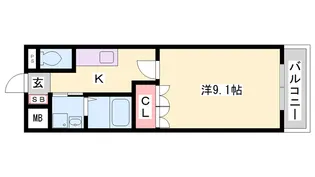 メープルガーデン【202号室】の間取り