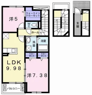 オー テリトワ−ル【3階】の間取り