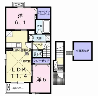 アメニティカスガⅧ【2階】の間取り