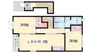 アウローラA【2階】の間取り