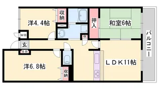 露風館【501号室】の間取り