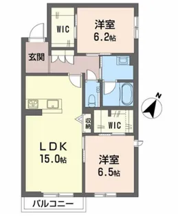 カーサグラス エステ【202号室】の間取り