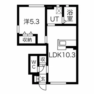 サンフローラ池田Ⅲ【101号室】の間取り