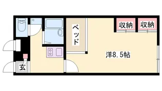 レオパレスメゾン福崎【207号室】の間取り
