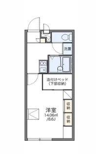 レオパレスひまわり【201号室】の間取り