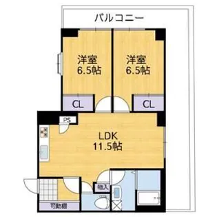 シャレード高砂【604号室】の間取り