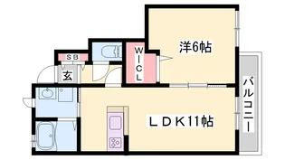 エルシス三木【102号室】の間取り