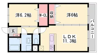 リバーサイドブライト【3階】の間取り