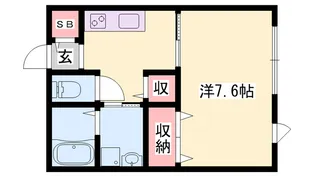 ハイムレトア新在家【204号室】の間取り