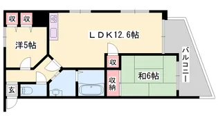 ロイヤルコーポ宝殿【305号室】の間取り