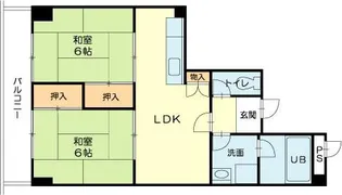 土山ヤングコーポ【107号室】の間取り