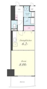 メルベーユコート【8階】の間取り