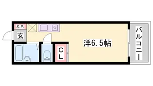 レオパレス南条【107号室】の間取り