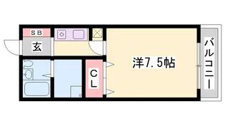 たつの市 TNマンション【1階】の間取り