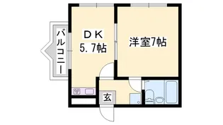 サンパレス21姫路【4階】の間取り