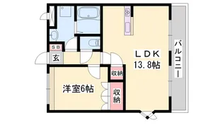 サンシャイン1号館【1階】の間取り