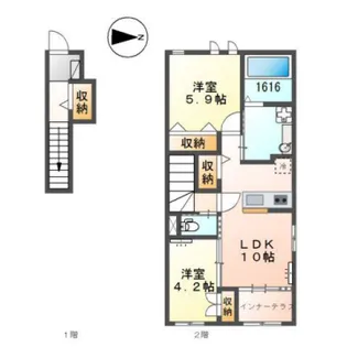 トワ・フィーユⅡ【2階】の間取り