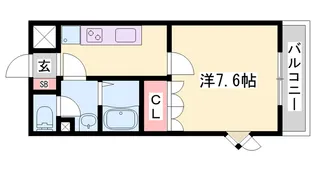 Santa PlaceⅡ【101号室】の間取り