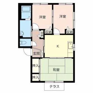 JAハーブハイツ上滝野【203号室】の間取り