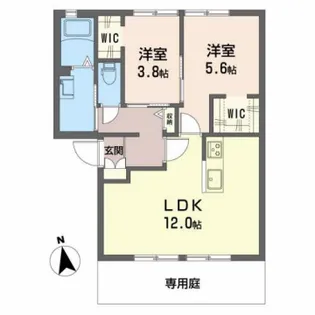 アコーデリア東浜【101号室】の間取り