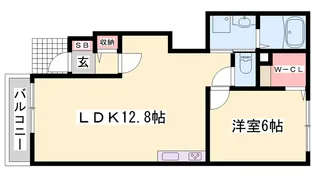 プラム・ジェルメ【1階】の間取り