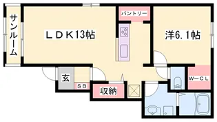 花咲館【1階】の間取り