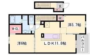 グラース・アンジュ【F203号室】の間取り
