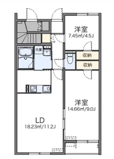 レオネクストジュヌ エルブ【104号室】の間取り