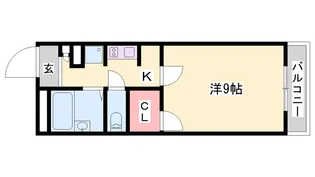 レオパレス感謝【202号室】の間取り