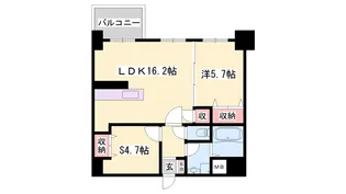 MISTRAL姫路駅前Ⅲ【601号室】の間取り