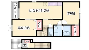 ムックinアサカⅡ【2階】の間取り