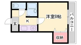 頼安コーポ【2階】の間取り