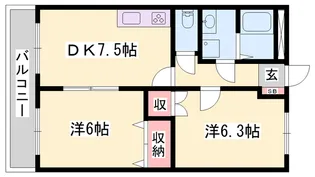 エ・パ・スウィール【103号室】の間取り