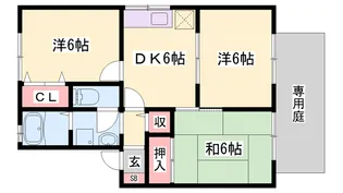ビューラー高砂 B棟【1階】の間取り