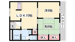 ネオパリエA【105号室】の間取り