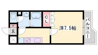 シャンピニオンⅡ【1階】の間取り