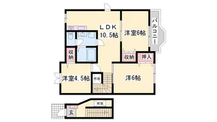 パークサイドⅠ【2階】の間取り