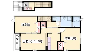 シンヴィオシスC【2階】の間取り
