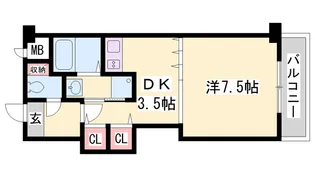 フラットフォー【4階】の間取り