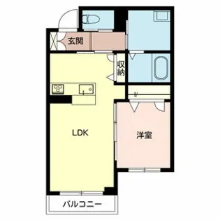 メゾンヴィアソーレ【A203号室】の間取り