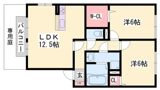 パインハイツ A棟【2階】の間取り
